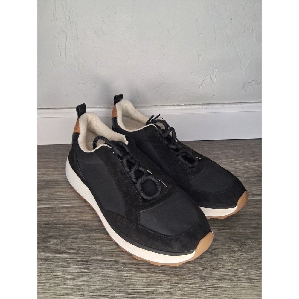 Nordstrom Rack Black Lace Up Comfort Sneakers Women's Sz 10 Casual Walking Shoes